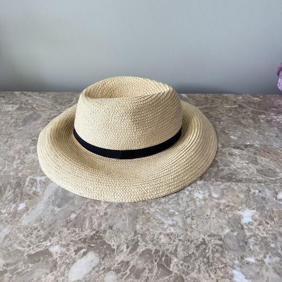 Hatattack Wide Brim Sun Hat vacation restort Tan Hat One Size Attack New - Picture 2 of 9